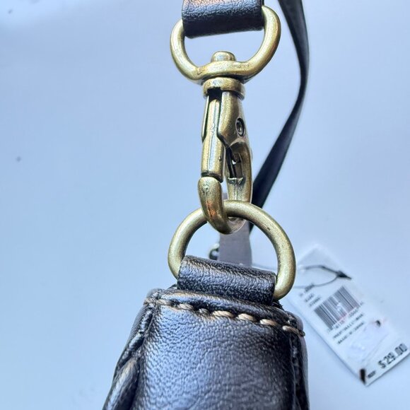 Nine West Y2K Shoulder Bag Prep Rally Small Black Faux Leather Handbag - Picture 9 of 11